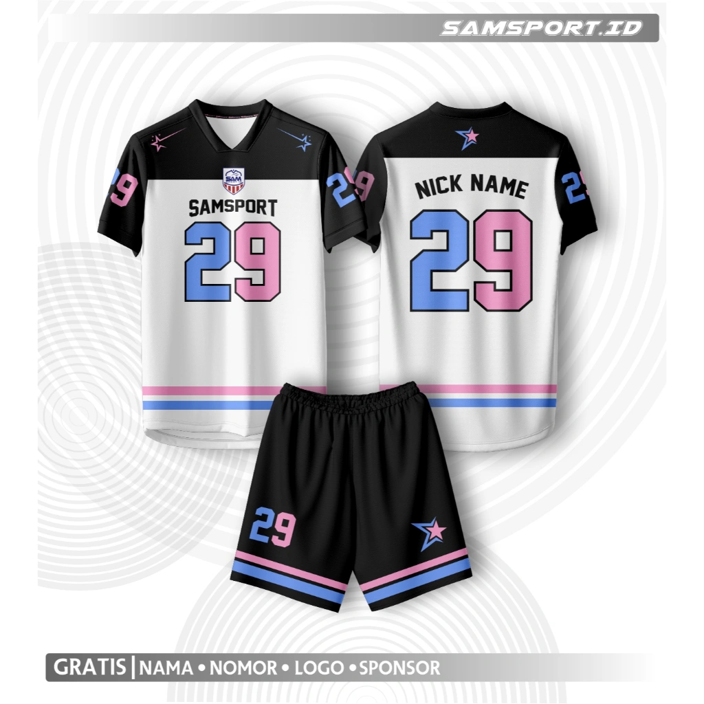 Jersey Streetwear NFL / Gratis Pasang Nomor / Jersey Bola / Jersey Futsal / Rugby / Jersey Hockey / Retro / Full Printing / Setelan Atasan Dewasa Anak