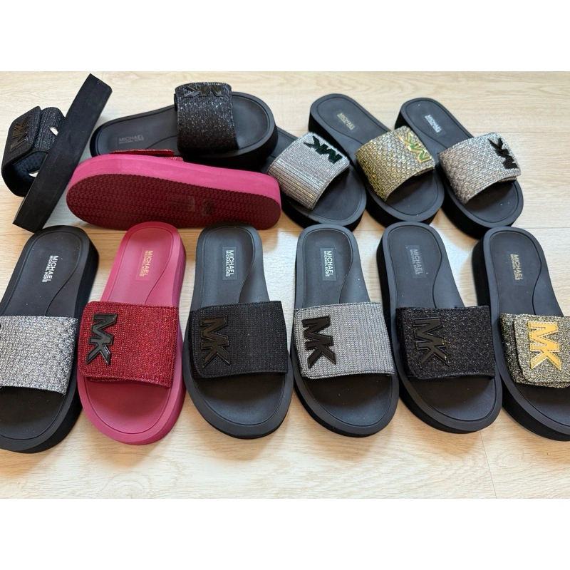 Sandal fashion slippers wedges flat teplek jepit slide selop slop wanita