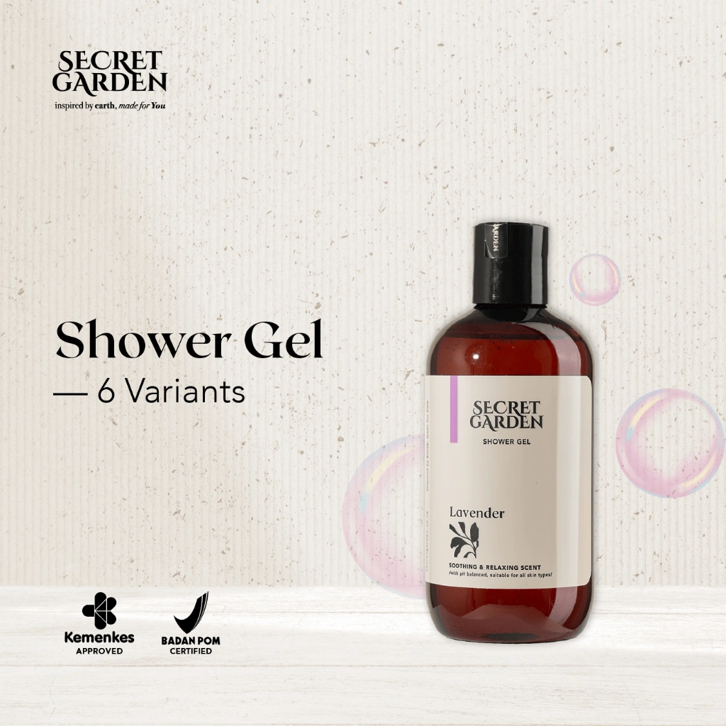 Secret Garden - Shower Gel 250ml | Body Wash Sabun Mandi Cair Wangi Alami Membersihkan Melembutkan Kulit Dengan PH Balanced Whitening