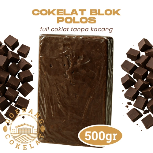 Goedang Cokelat | Cokelat BLOK 500gr | Cokelat Blok POLOS tanpa Kacang | Bisa Dimakan Langsung ata Bahan Kue & Topping | coklat batang 1 kg - kue coklat -  cokelat batang - coklat putih batang kiloan - bahan kue - coklat batangan 1kg warna warni