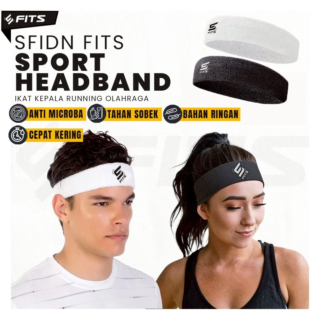 FITS Headband / Head Band / Ikat Kepala Running Olahraga Gym