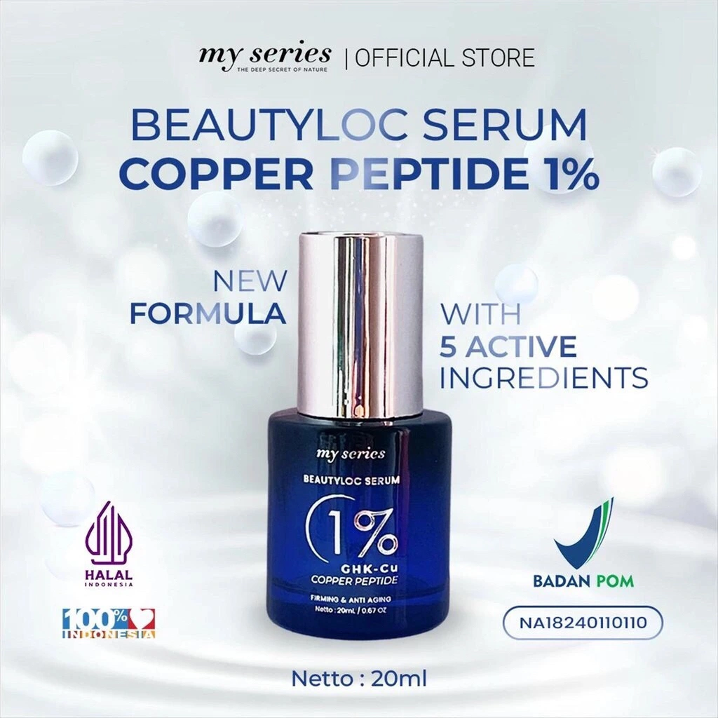 (READY STOCK SIAP KIRIM) MY SERIES BEAUTYLOC HYDRATING SERUM 1% GHK-CU COPPER PEPTIDE NEW FORMULA
