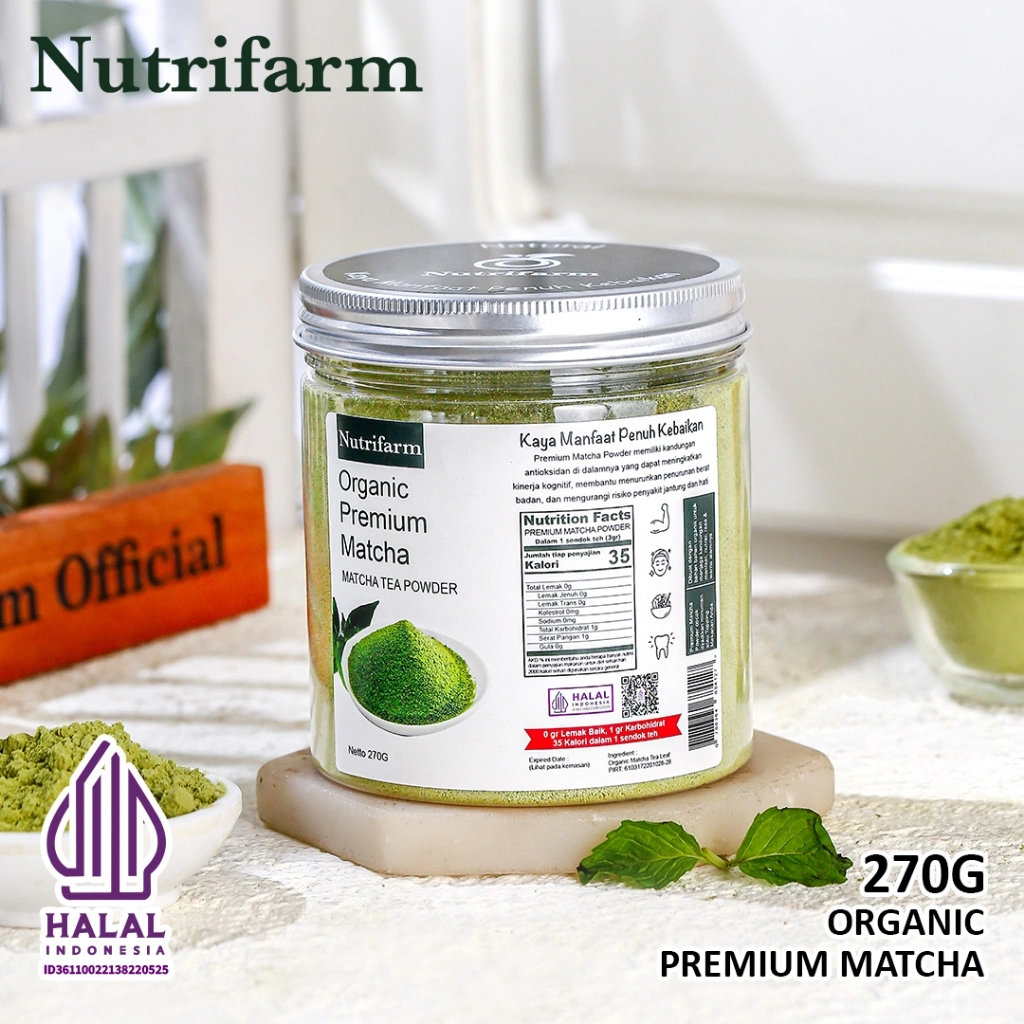 Nutrifarm Organic Premium Matcha Minuman 270g