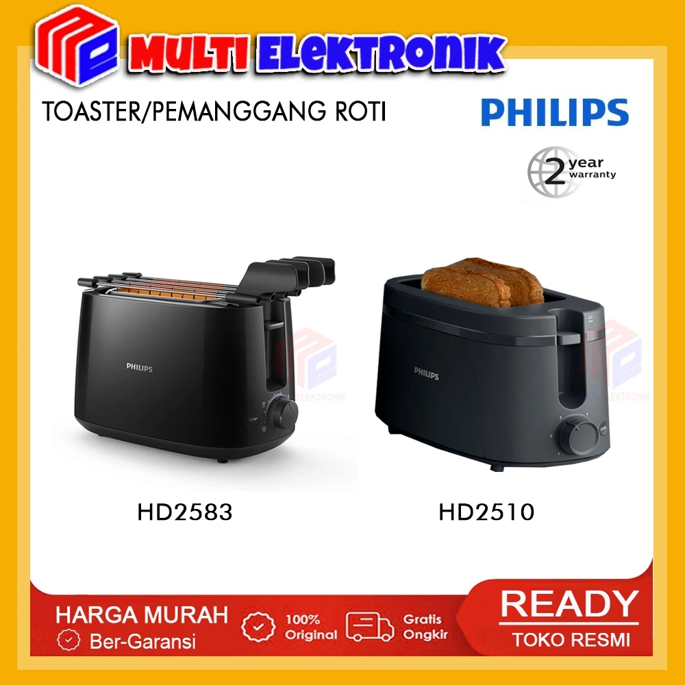Philips Toaster HD2583 / HD2510 Pemanggang Roti 2 Slice