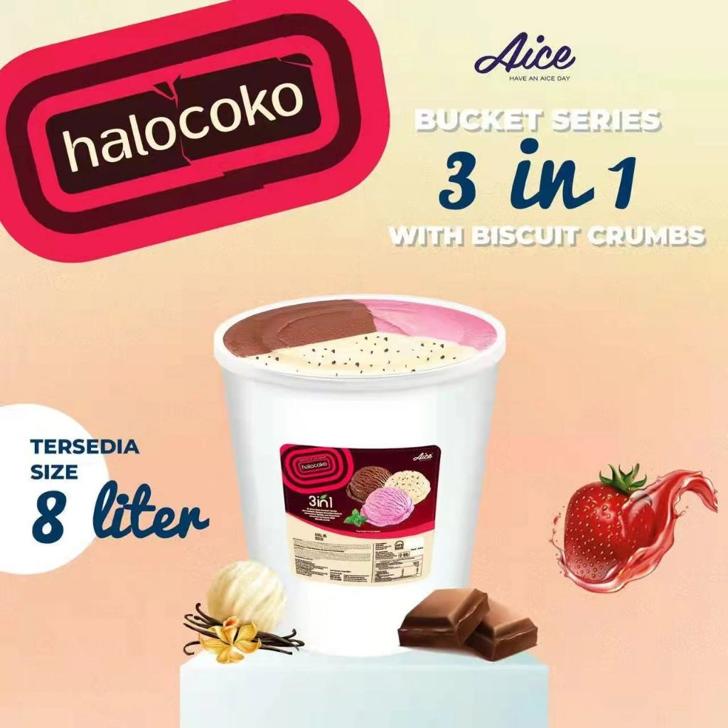 AICE 3in1 (HALOCOKO BUCKET SERIES) Bucket Ice Cream Es Krim Ember 8L Eskrim