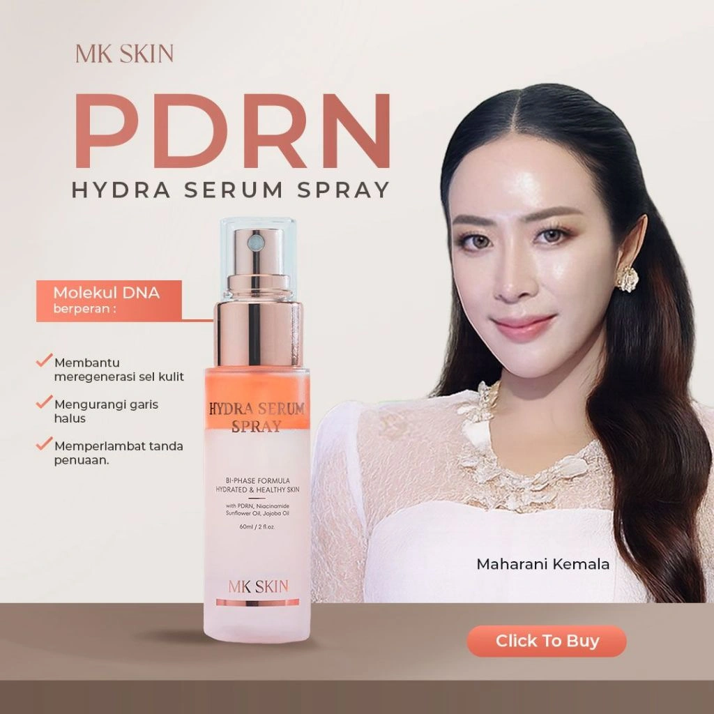 MK SKIN - PDRN Hydra Serum Spray 60ml -  Anti Aging serum dengan PDRN  & Niacinamide untuk hasil glowing & hydrating - Skincare Terbaru