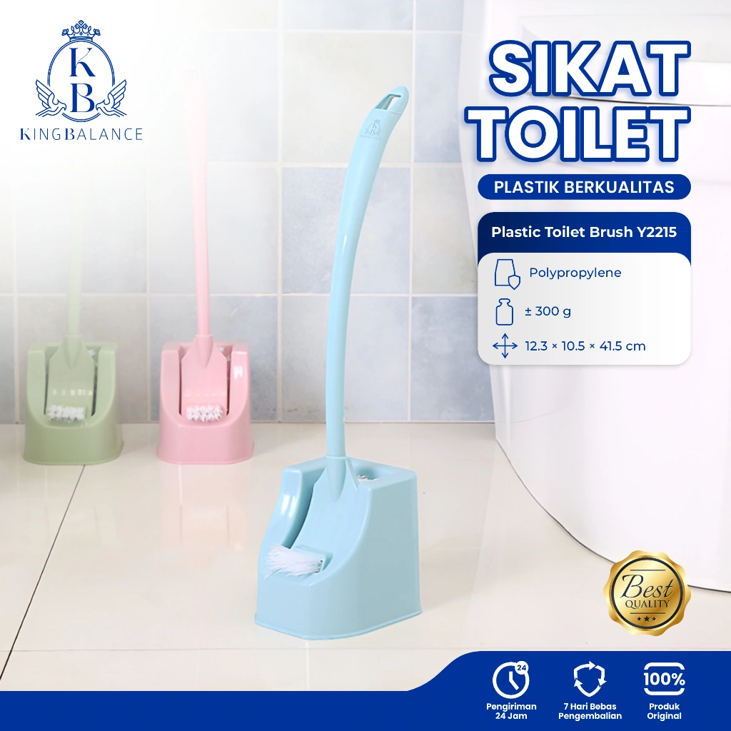 Sikat Kloset Toilet 2 Sisi Gagang Panjang Multifungsi Alat Pembersih Kamar Mandi Sikat WC Y2215
