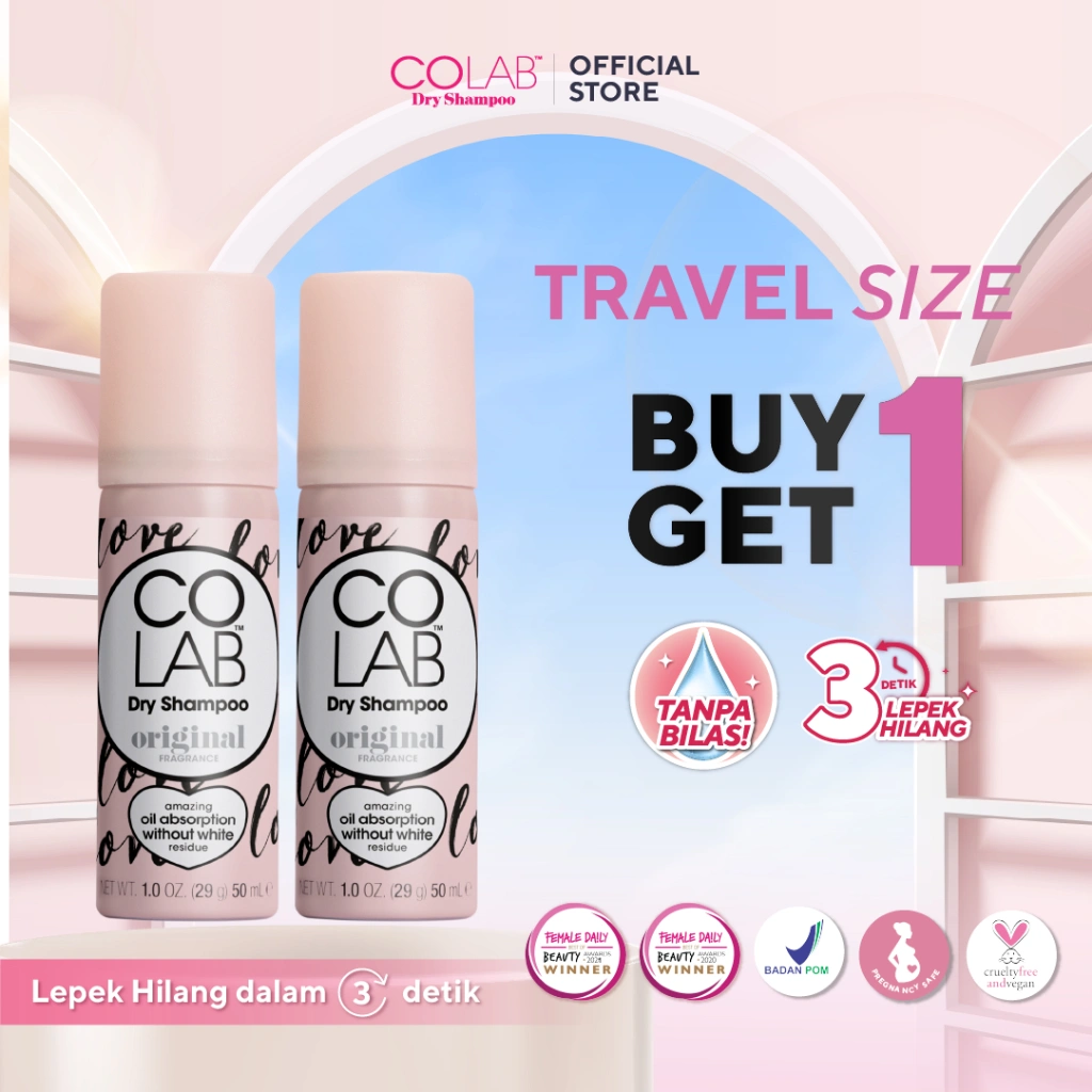 BUY 1 GET 1 COLAB Dry Shampoo - Travel Size Original 50ml