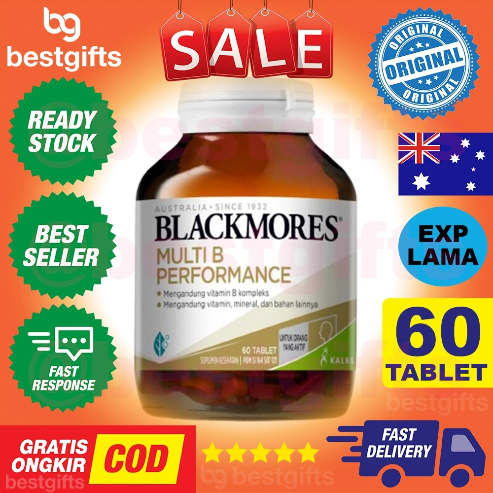 BLACKMORES MULTI B PERFORMANCE VITAMIN KONDISI MENGURANGI STRES FORMULA MENAMBAH ENERGI 60 TABLET