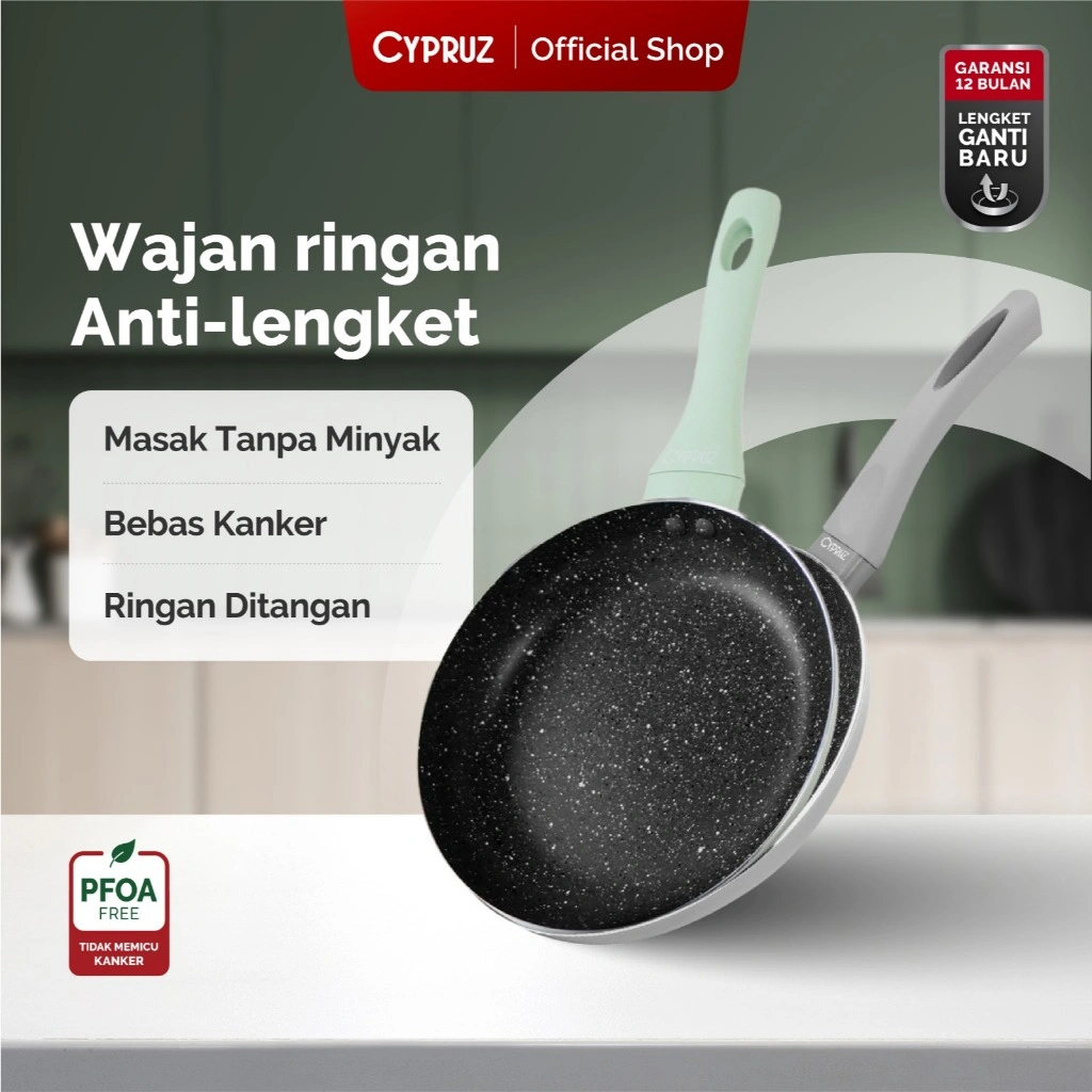Cypruz Wajan Penggorengan Anti Lengket Fry Pan Featherlight Series