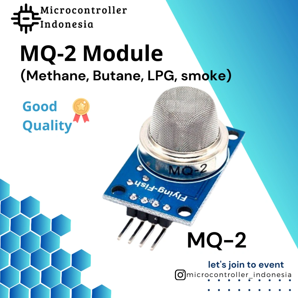 MQ-2, MQ-3, MQ-4, MQ-7, MQ-135 MQ2 MQ3 MQ4 MQ7 MQ135 GAS SENSOR KUALITAS UDARA AIR QUALITY MODULE ARDUINOELE