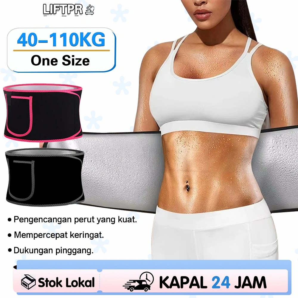 LIFTPR 40-110kg Sabuk keringat Sabuk kebugaran olahraga Lari pelangsingan dan berkeringat Korset perut untuk menurunkan berat badan
