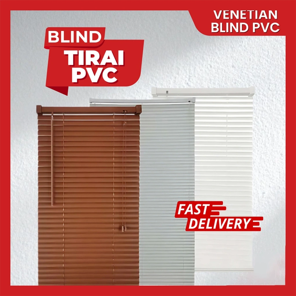 TEDUH LITE - Venetian Blind PVC – Tirai Jendela Aesthetic Anti Panas Gorden - Tirai Gulung forhom