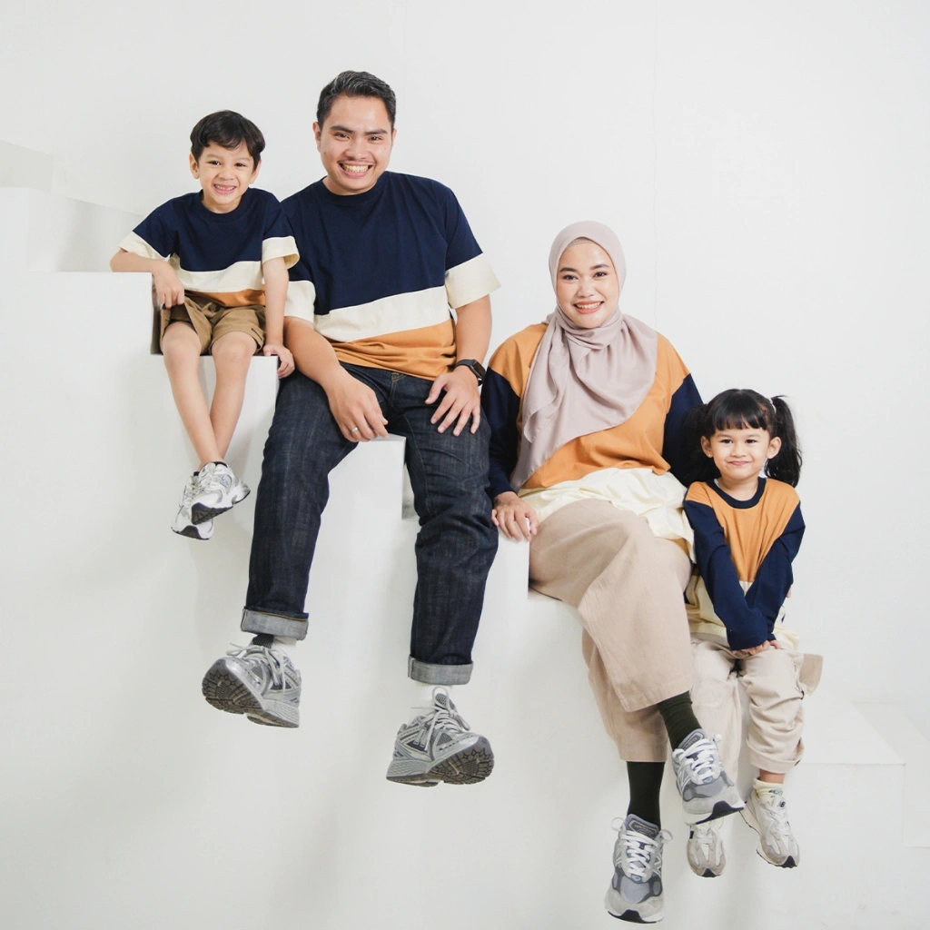 Badudu.id Baju Couple Keluarga - Runa Family Set - Busui - Navy