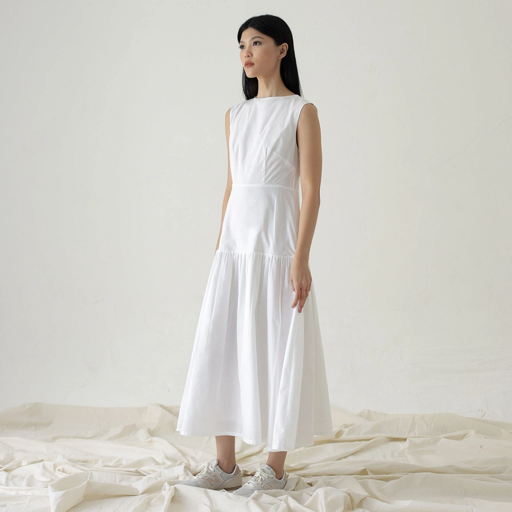 InKano Spire Dress - Sleeveless dress korea wanita katun warna coklat dan hitam black