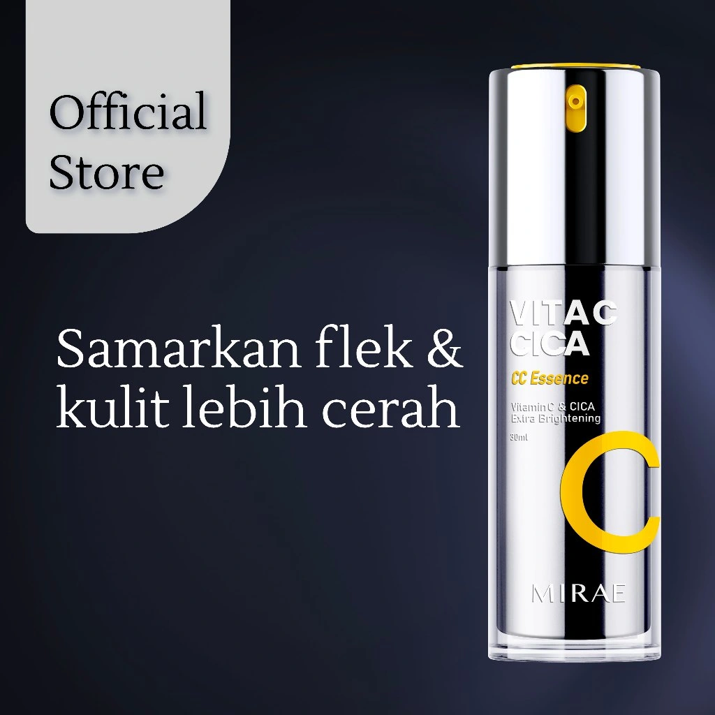 MIRAE Vitamin C CICA Extra Brightening Essence 30ml | Kulit Kusam | Jerawat | Noda Hitam | Bekas Jerawat | Flek Hitam | Bruntusan | Kulit Kemerahan | Mencerahkan Kulit | Glowing