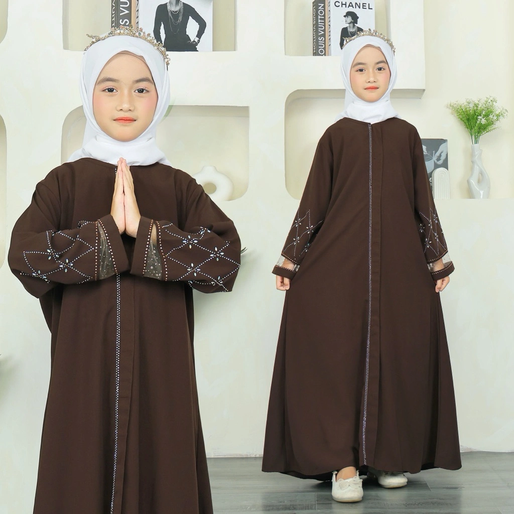 Naureen Abaya Anak Perempuan 1-12 tahun Abaya Couple ibu & Anak