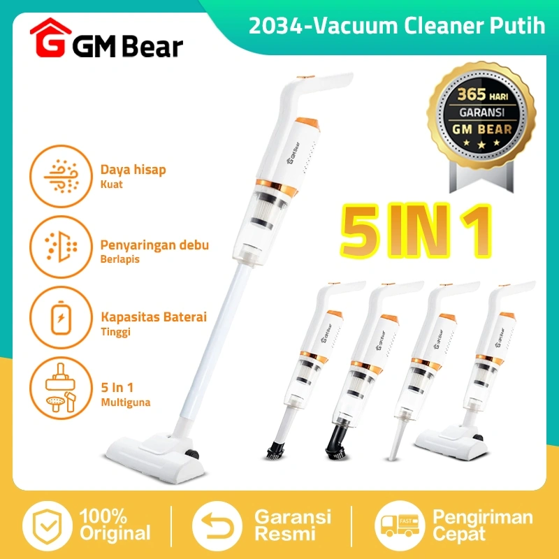 GM Bear Vacuum Cleaner Penyedot Debu Cordless 2034 AFL - Penyedot Debu Vacum 5 IN 1 20000Pa