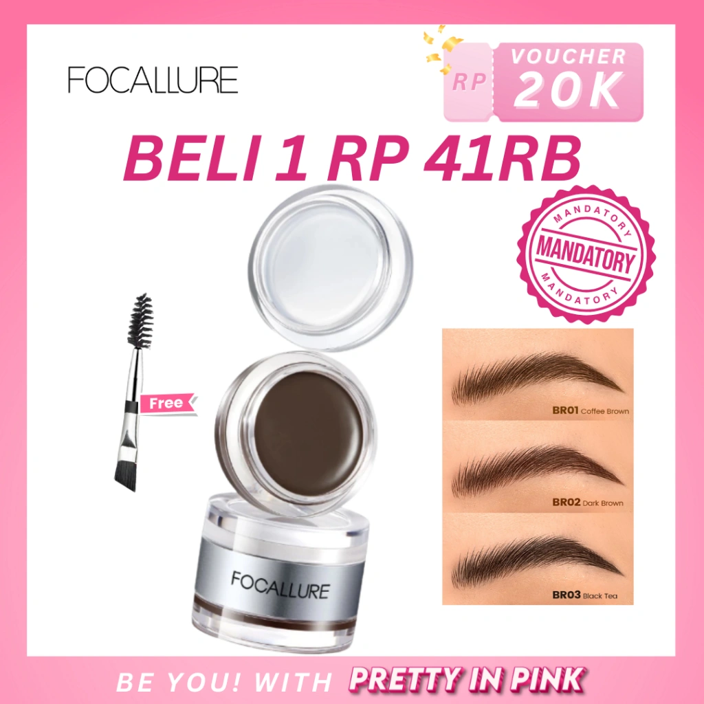 FOCALLURE 2-in-1 Eyebrow Cream & Brow Gel 3D Brow Perfection Eyebrow Pomade & Soap Pro-Shape FA-23BR