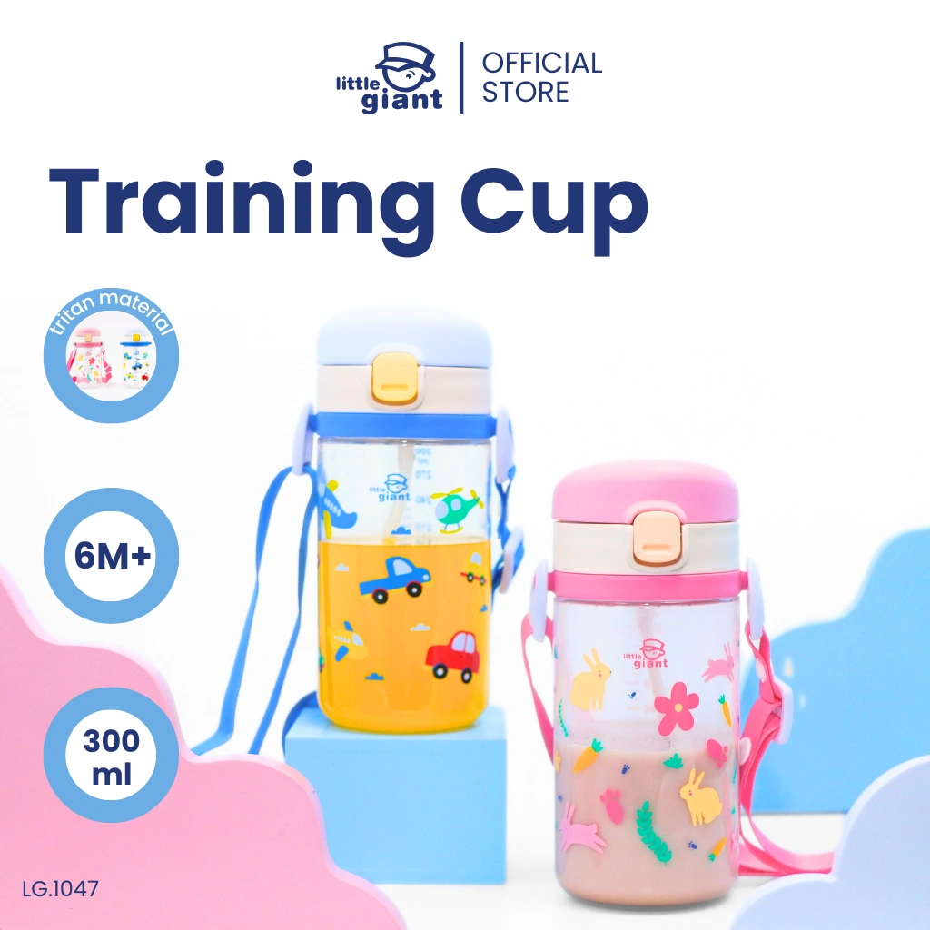 Little Giant Training Cup 300 ml | Botol Minum Sedotan Anak Botol Sippy Cup Anak Straw Bottle Anak