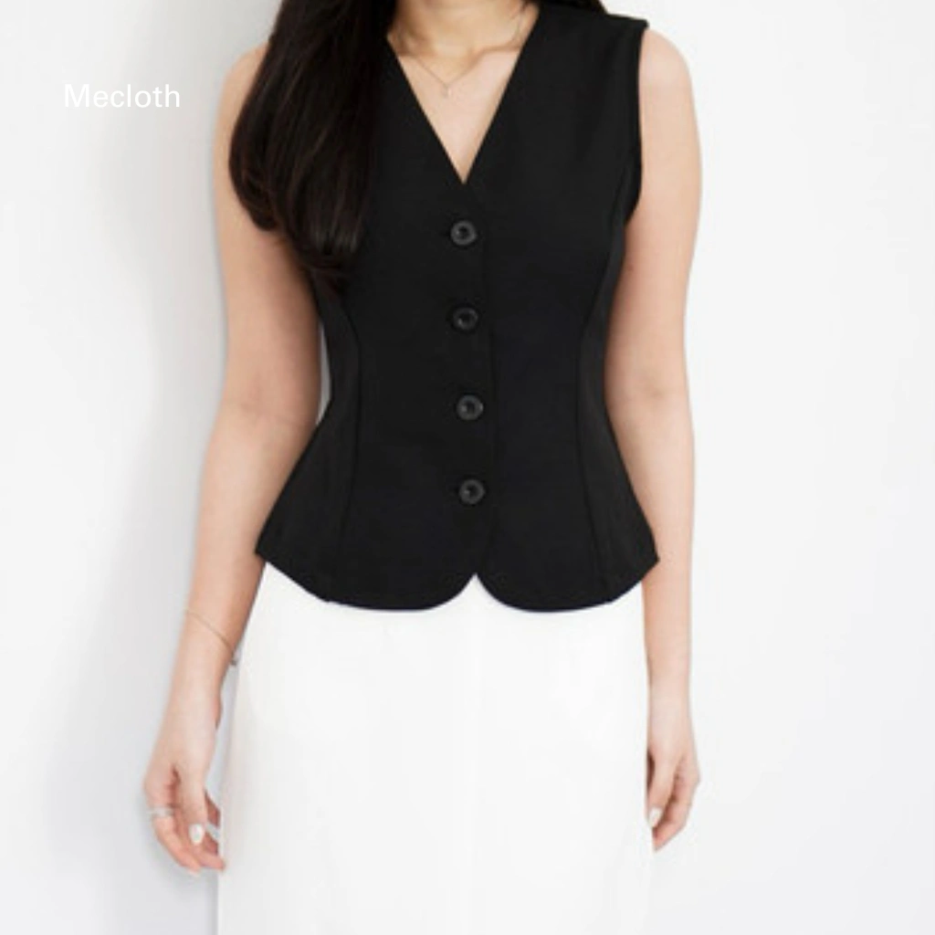 Mecloth - Vest Wanita Outer Korean Kekinian Rompi Luaran Wanita Terbaru Aesthetic Tanpa Lengan