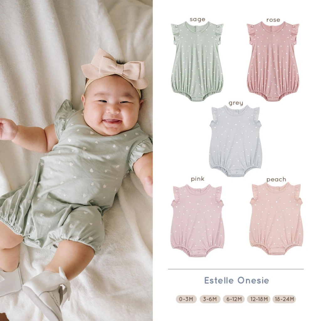 Awan & Co - Estelle Onesie TENCEL™️ Bayi Perempuan (0-24M) / Jumper Bodysuit Baby Newborn