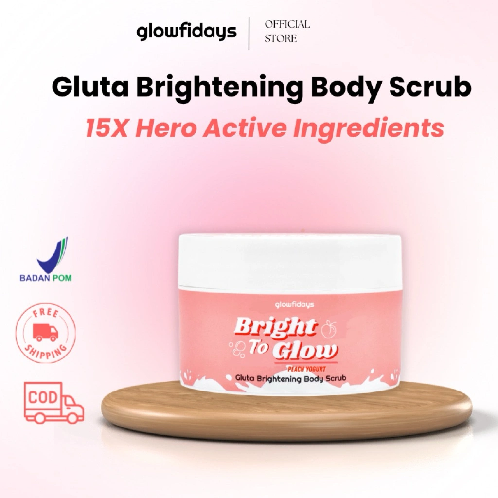 [1PCS] Bright to Glow Peach Yogurt Gluta Brightening Body Scrub