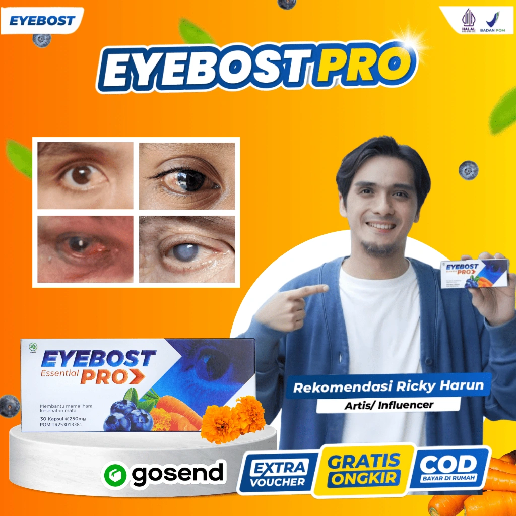 EYEBOST PRO KAPSUL ORIGINAL Suplemen Mata Minus Buram Berlemak Katarak Vitamin Obat Mata 100% Herbal