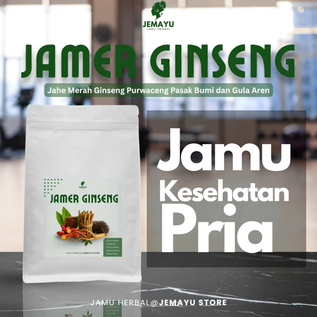 Jamu Jahe Merah Ginseng Purwaceng Pasak Bumi Gula Aren Bubuk Murni Jamu Kesehatan Stamina Pria