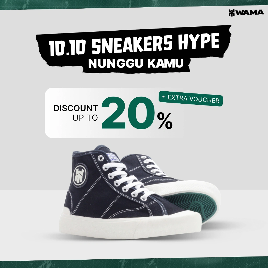 WAMA - Vision High | Sneakers Casual - Sepatu Sneakers Casual Unisex Brand Lokal Vulcanized - Anti Slip