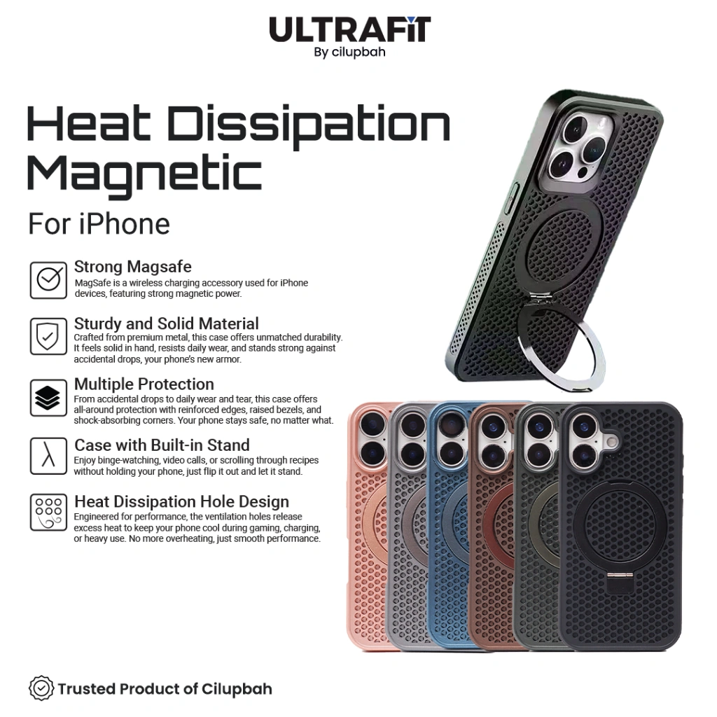 CILUPBAH Heat Dissipation Magnetic Case iPhone 11 12 13 14 15 16 Plus Pro Max