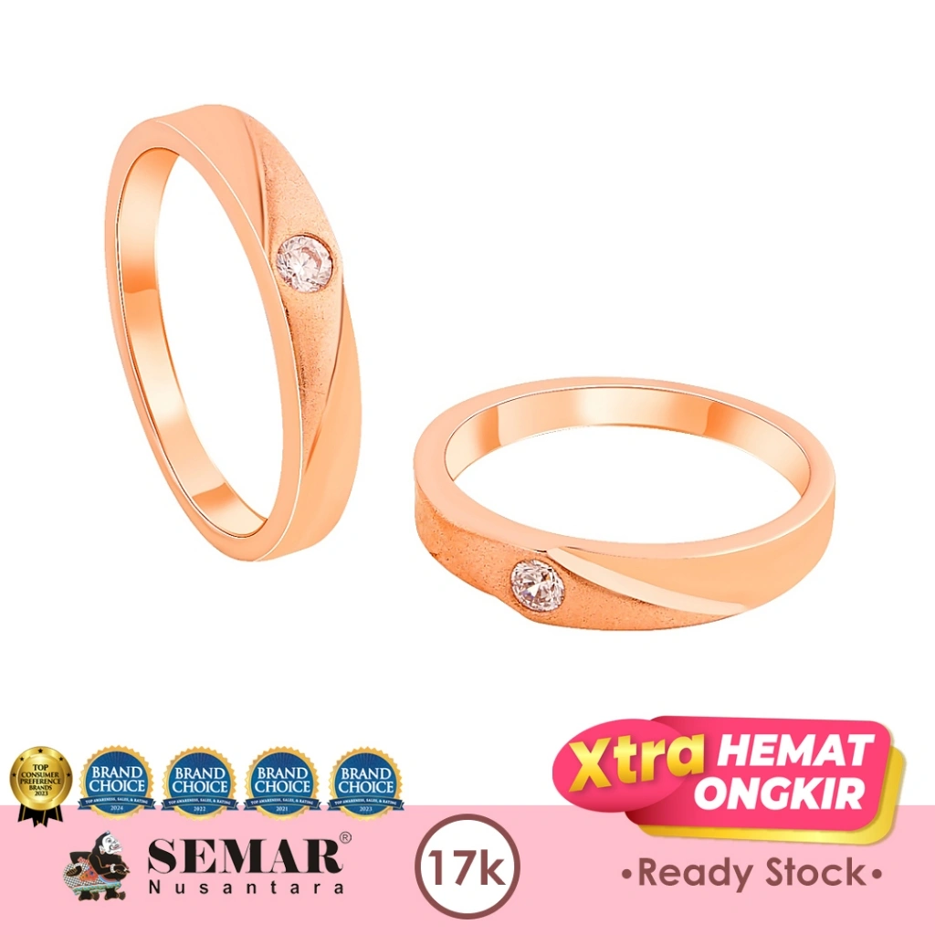 Cincin Emas Qeela Wedding Ring Gold Cincin Nikah 17K Semar Nusantara