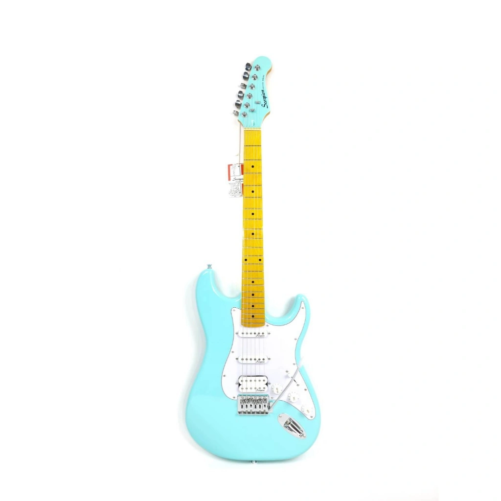Gitar Elektrik Merk Scorpion Original Tipe SS-120 Deluxe Series Warna Deep Blue Listrik Murah Jakarta