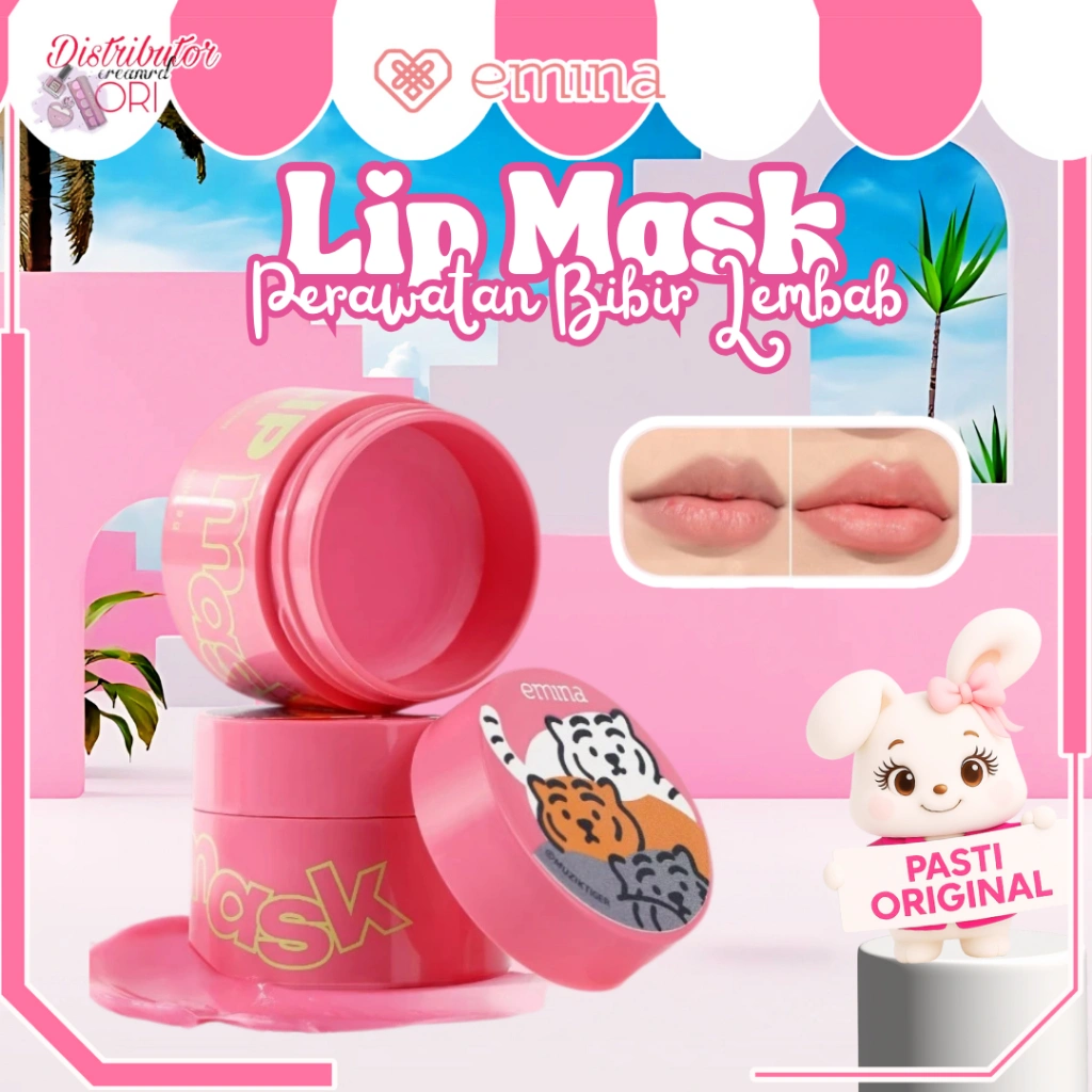 EMINA Lip Mask 9g / masker bibir emina 9gr | matcha | vanilla | original | orange