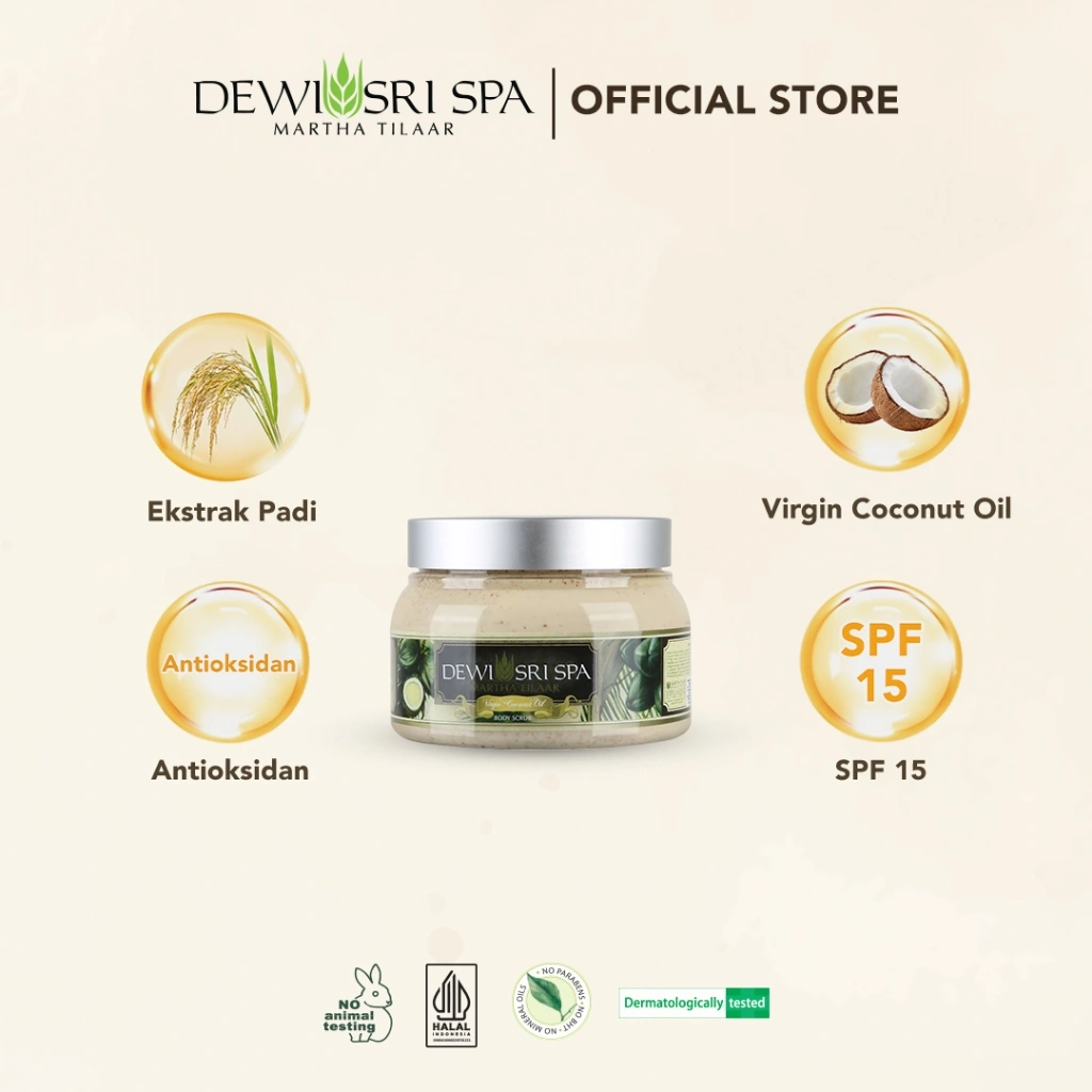 Dewi Sri Spa Virgin Coconut Oil Body Scrub 380gr