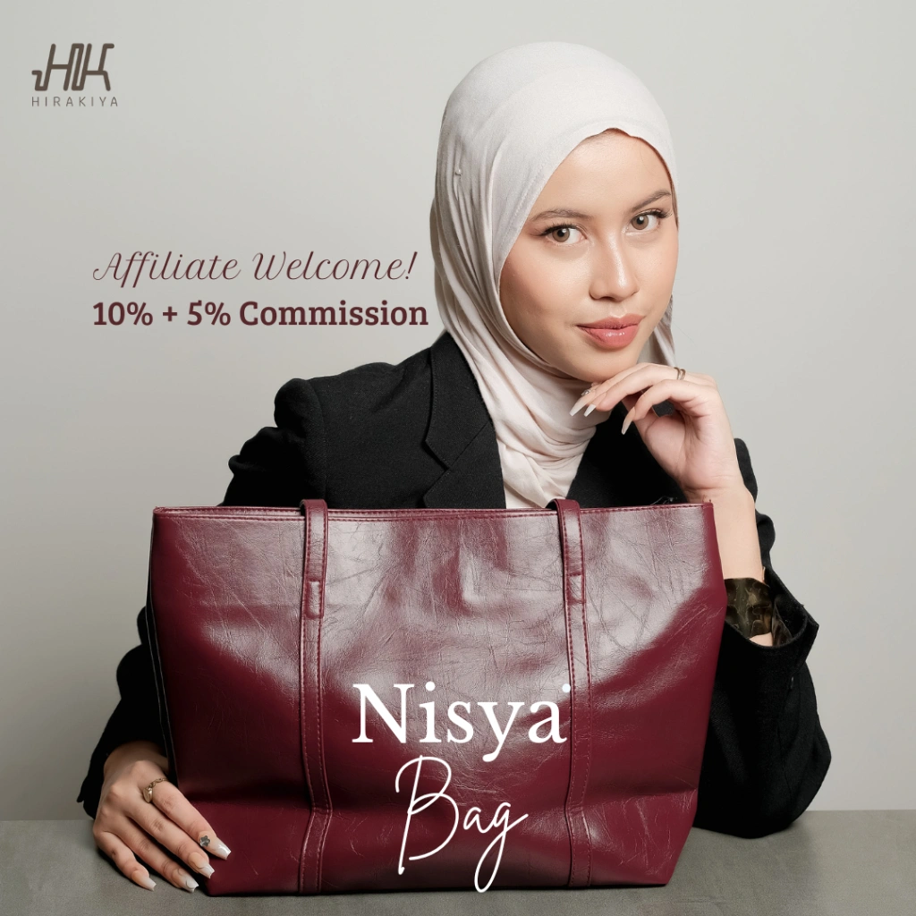 Hirakiya - Nisya Tote Bag Laptop 16" Aesthetic Tas Kuliah Wanita Synthetic Leather Size 41x11,5x27cm
