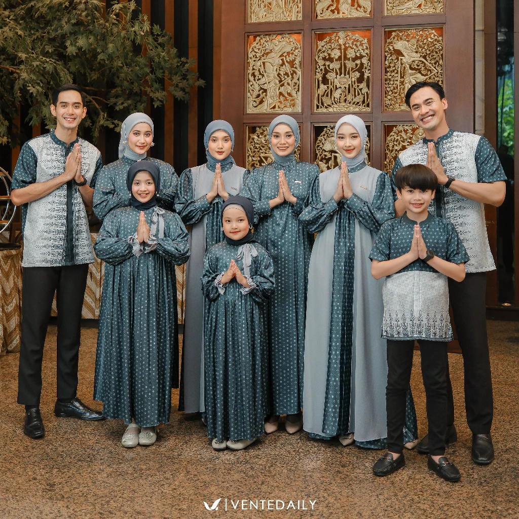Ventedaily - Samara Family Baju Sarimbit Keluarga Lebaran 2026 Couple Ayah Ibu Anak
