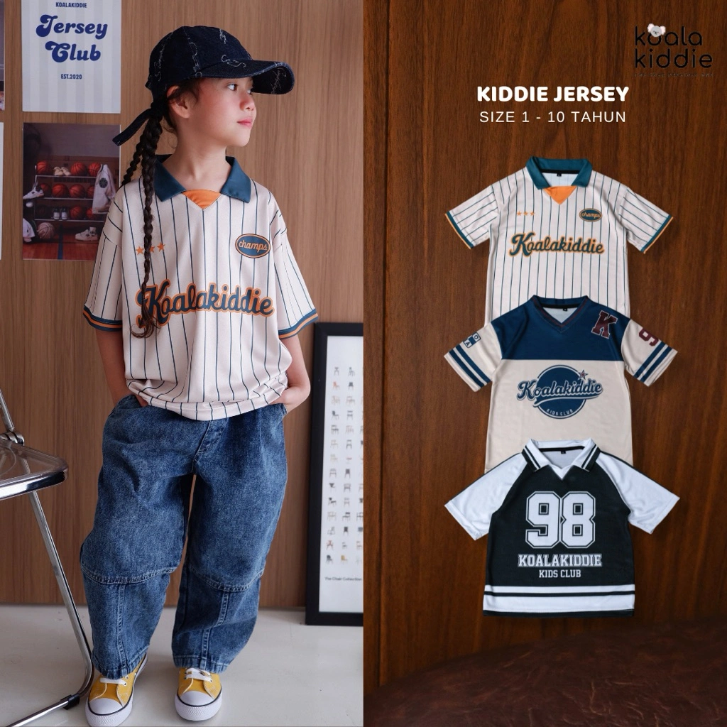 KOALAKIDDIE - KIDDIE JERSEY | Kaos Anak Jersey Series | Kaos Anak Tema Sporty | Kaos Jersey Anak Laki - Laki | Kaos Jersey Anak Perempuan | Kaos Olah Raga Anak | Kaos Baseball Anak | Kaos Basket Anak | Kaos Sepak Bola Anak | Kaos Tennis Anak