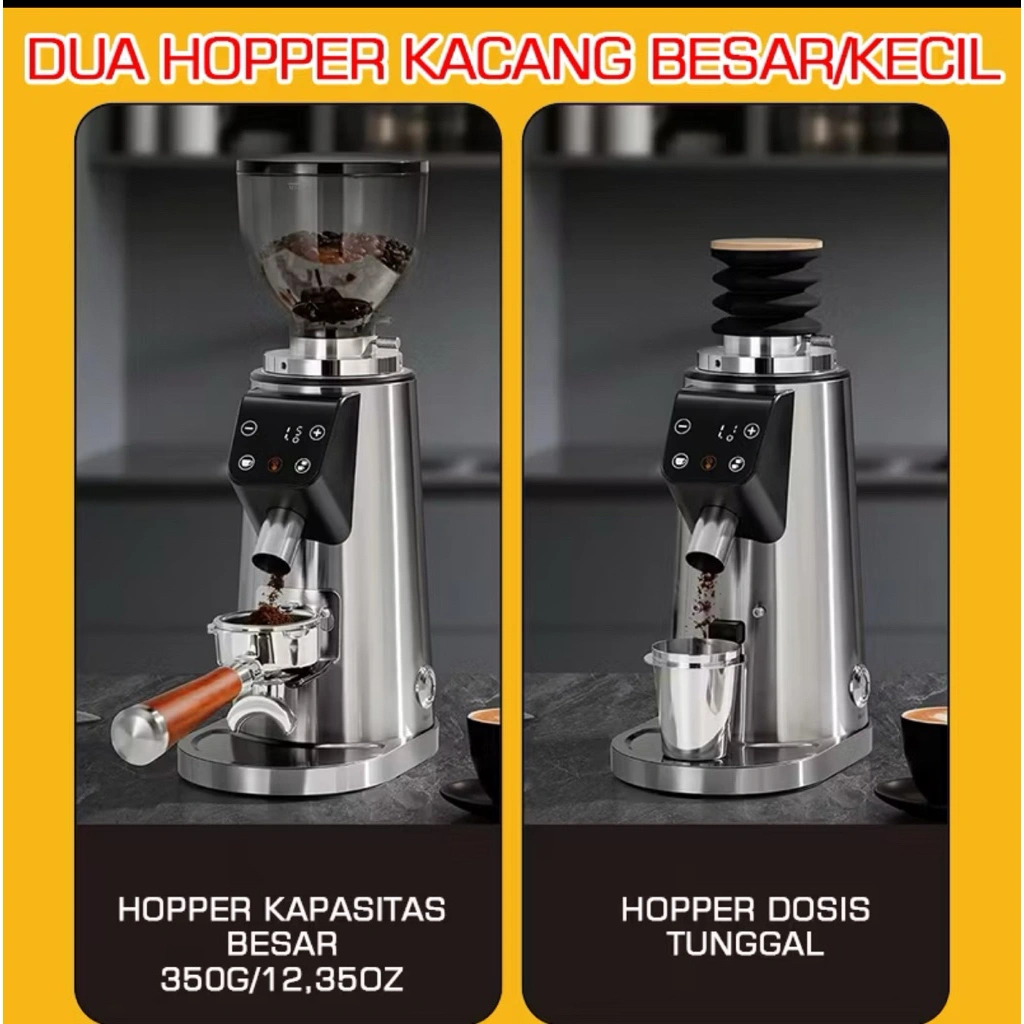 [SALE ] promo TERBARU grinder espresso gustino bravio | grinder kopi gustino bravio [ 64 mm burr blade ] hoper dapat 2