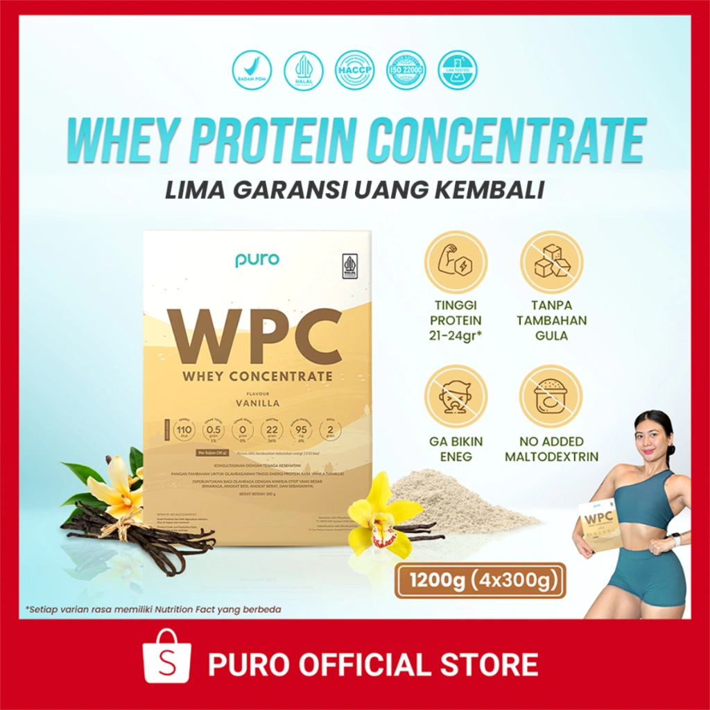 PURO WPC WPRO Whey Protein Concentrate 1.2kg