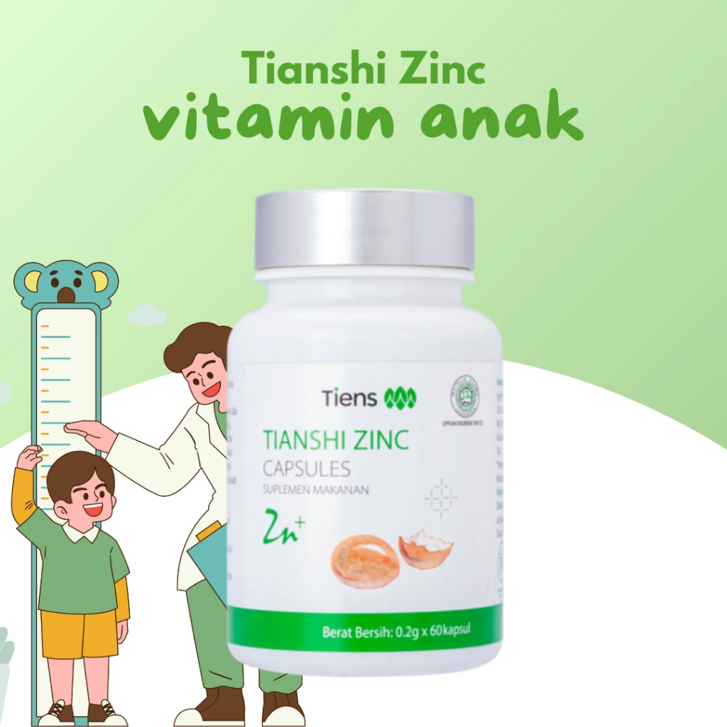 Tiens - Tiens Zinc Anak Suplemen Tambah Tinggi badan & Nafsu Makan Penggemuk Berat Badan Anak Dan Remaja