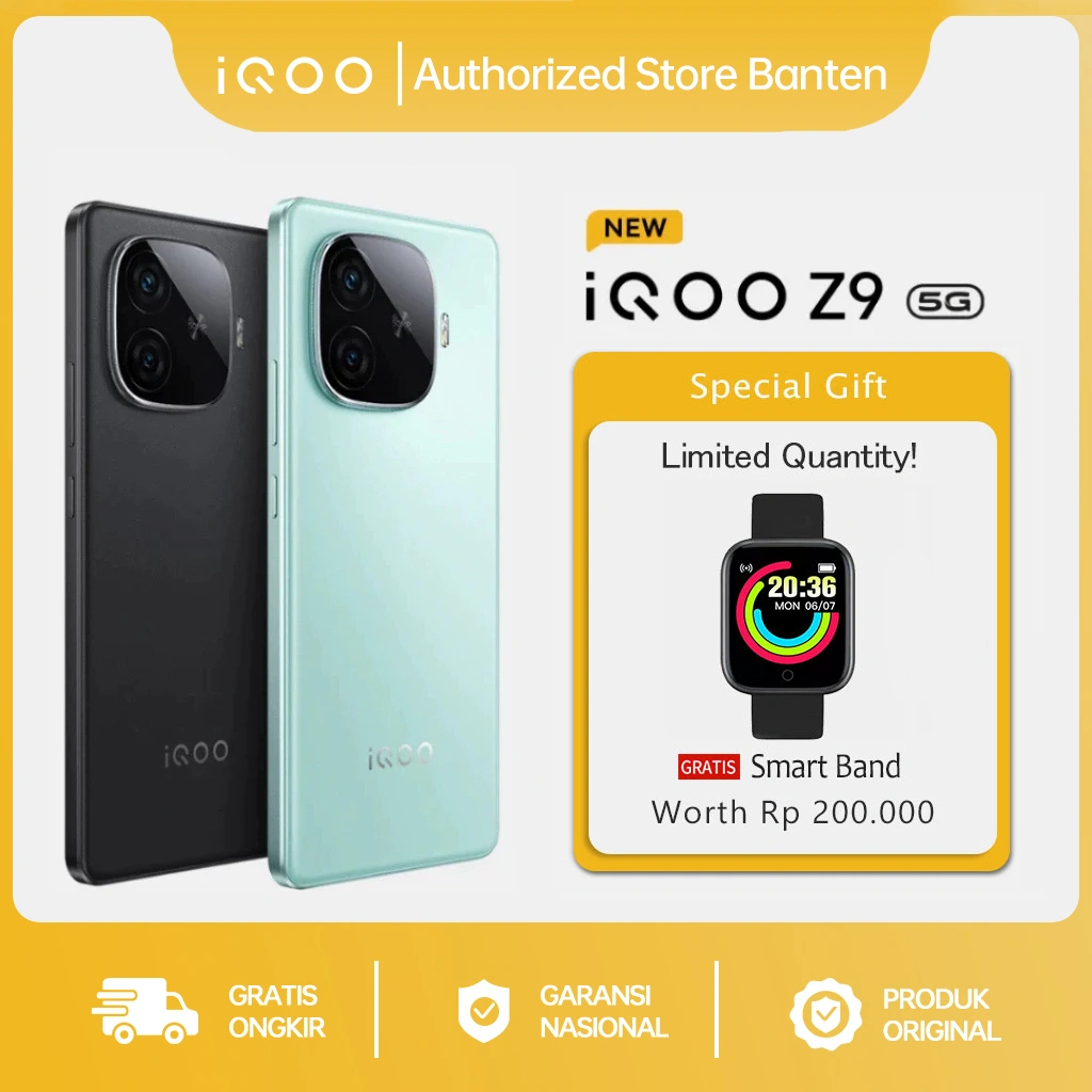vivo iQOO Z9 5G - Snapdragon 7 Gen 3, 6000 mAH, 144Hz AMOLED (4500 nits), Sony IMX882