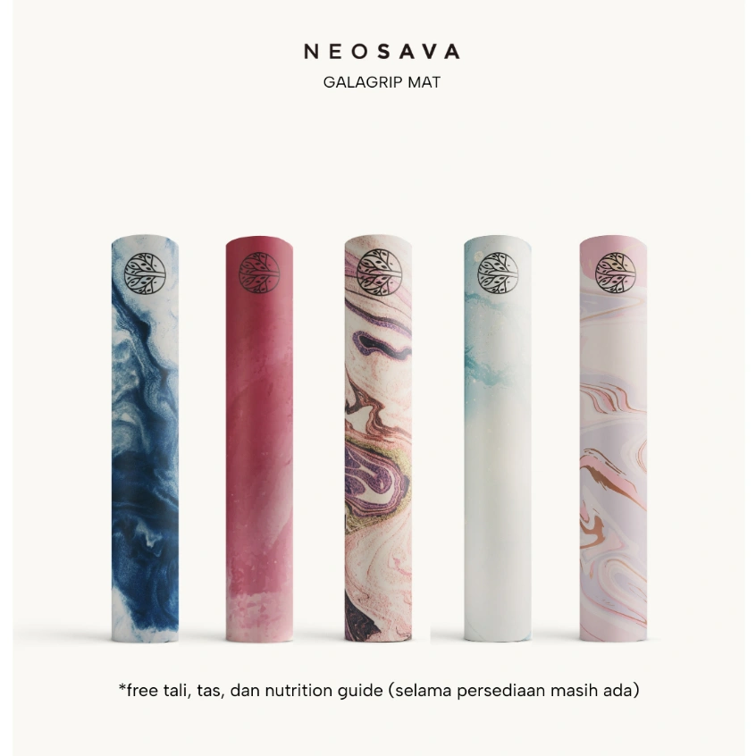 NEOSAVA Galagrip Matras Yoga Mat Karet Non Slip Pu Natural Rubber 5 Mm