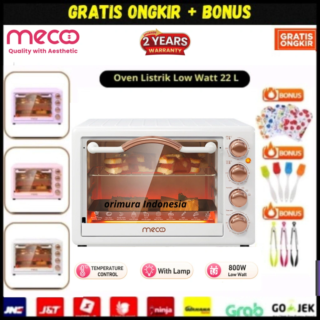 Oven Listrik Mecoo Estetik 22 L - Mecoo Oven Listrik Low Watt 22 L