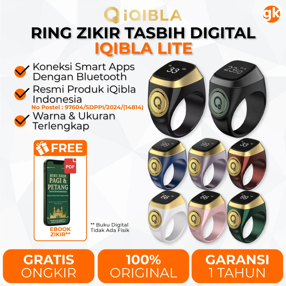 iQIBLA Smart Tasbih Digital Ring Zikr1 Lite Tasbeeh Counter Zikir OLED Display BT5.1