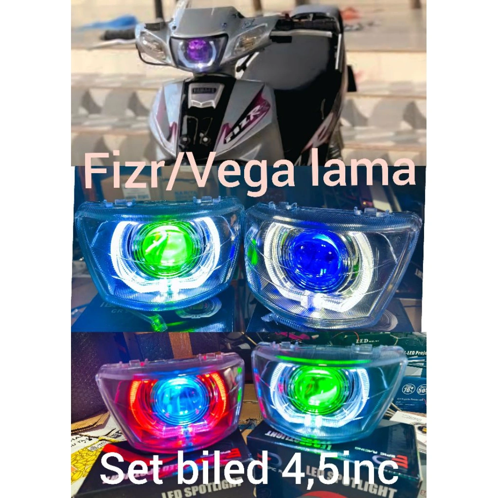 reflektor lampu depan fizR / Vega lama custom lampu biled ukuran 4,5 inC