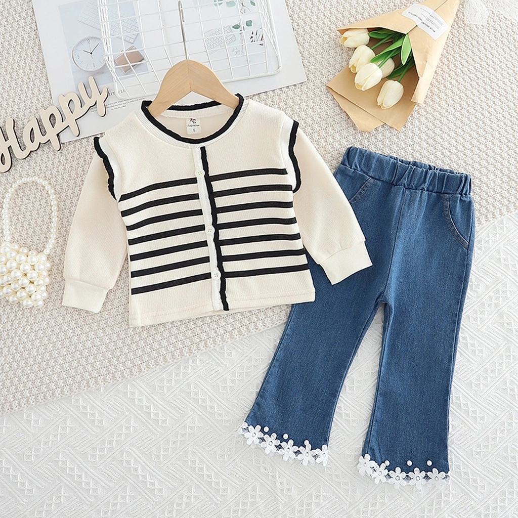 KIDSMAINS Setelan lengan panjang anak perempuan bahan katun premium lembut Korea style usia 1-4tahun