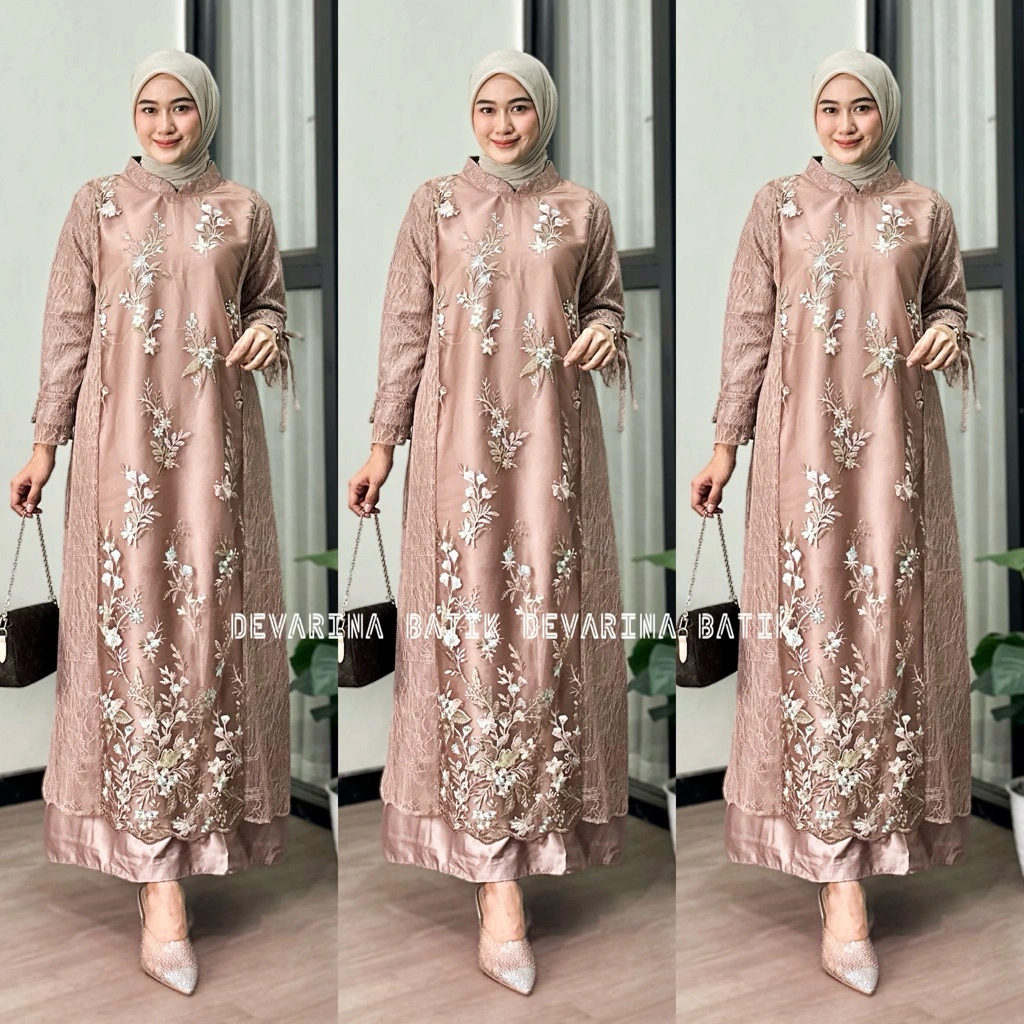 Devarina - Special Price ZEYA Dress Set Tunik Blouse Lace Dress Terbaru Gamis Kondangan Dres Lebaran