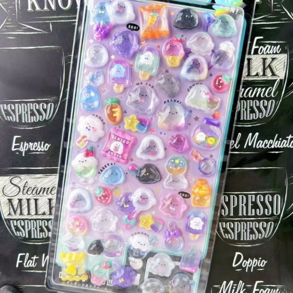 Stiker Timbul Puffy 3D Cute Kawaii Warna Warni untuk Planner dan Diary