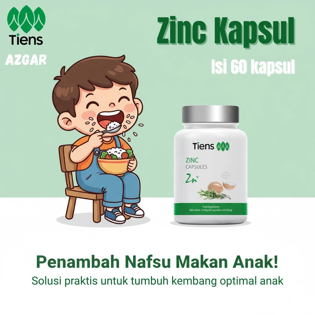Tiens Zinc Kapsul Vitamin Nafsu Makan Anak Dan Membantu Menambah Tinggi Badan Anak